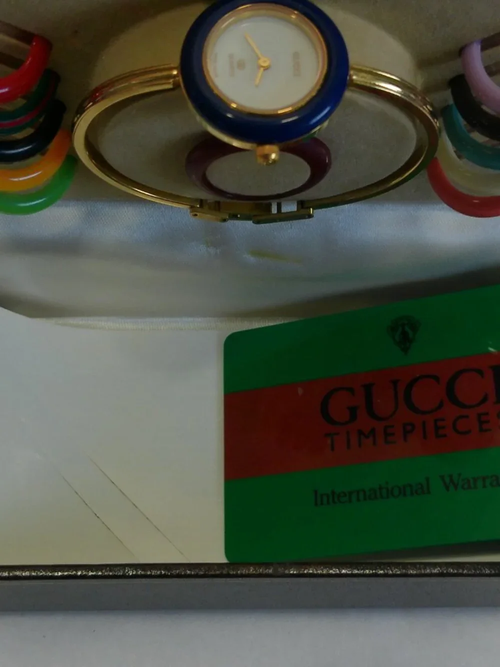 Gucci Change 12 Bezel Watch W/ Gold Bezel